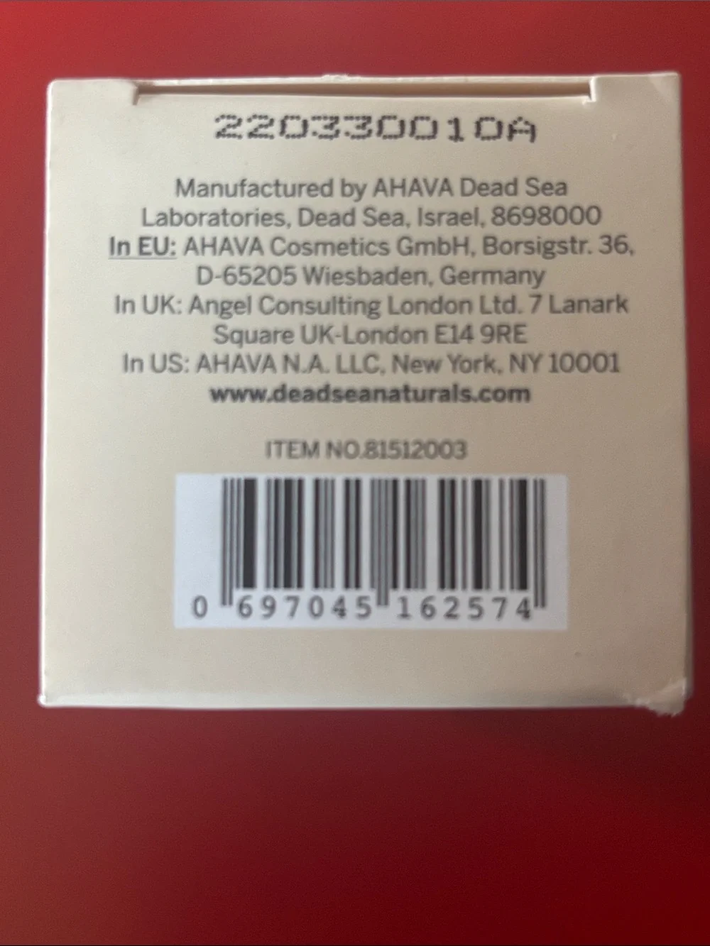 AHAVA Purifying Mud Mask